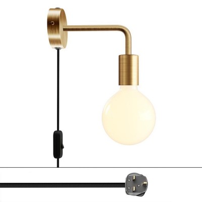 Spostaluce metal Lamp with curved extension - Brushed bronze