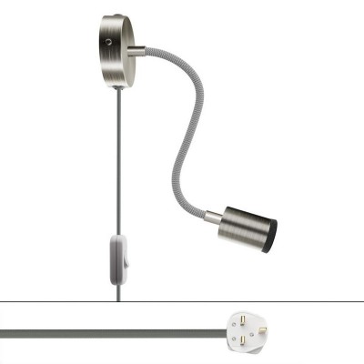 Spostaluce Lamp adjustable Flex 30 with GU1d0 spotlight - Brushed titanium