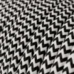 Snake Zig-Zag for lampshade - Plug-in lamp with textile cable Zig-Zag effect