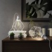 Table Snake - Plug-in lamp with cage Diamond lampshade