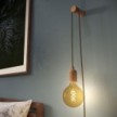 Rolé, wooden wall mount cable tie for pendant lamp