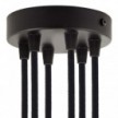 Cylindrical metal 6-hole ceiling rose kit