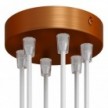 Cylindrical metal 6-hole ceiling rose kit