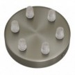 Cylindrical metal 6-hole ceiling rose kit