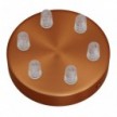 Cylindrical metal 6-hole ceiling rose kit