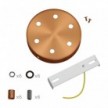 Cylindrical metal 6-hole ceiling rose kit