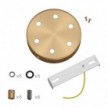 Cylindrical metal 6-hole ceiling rose kit