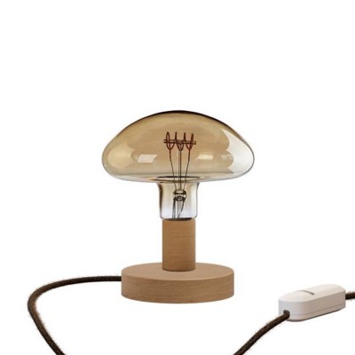 Posaluce Mushroom Wooden Table Lamp - Neutral