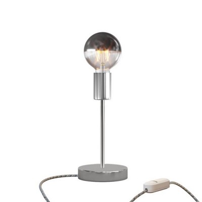 Alzaluce Half Cup Metal Table Lamp - Chrome