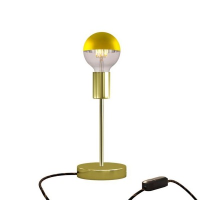 Alzaluce Half Cup Metal Table Lamp - Brass