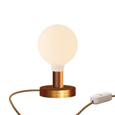 Posaluce Globe Metal Table Lamp - Brushed copper