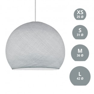 Dome Lampshade in fiber - 100% handmade - Pearl Grey Polyester