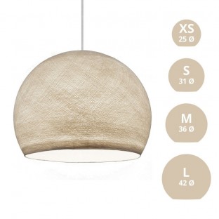 Dome Lampshade in fiber - 100% handmade - Ecru beige Polyester