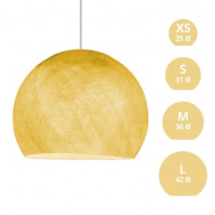 Dome Lampshade in fiber - 100% handmade - Mustard Polyester