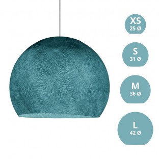 Dome Lampshade in fiber - 100% handmade - Petrol Blue Polyester