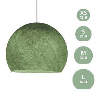 Dome Lampshade in fiber - 100% handmade - Olive Green Polyester