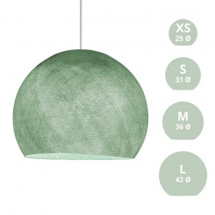 Dome Lampshade in fiber - 100% handmade - Milky Green Polyester