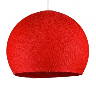 Dome Lampshade in fiber - 100% handmade - PROMO - Red Polyester