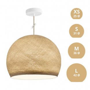 Suspension Lamp with Dome Lampshade - Sand Polyester