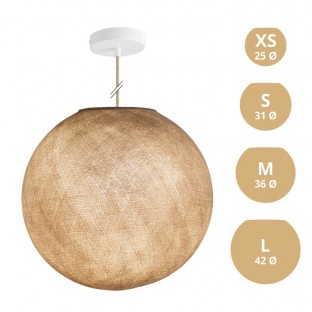 Suspension Lamp with Sphere Lampshade - Sand Polyester