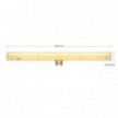 LED Linear Golden S14d Light Bulb - length 300 mm 6,5W 320Lm 1900K Dimmable