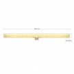 LED Linear Golden S14d Light Bulb - length 500 mm 8W 430Lm 1900K Dimmable