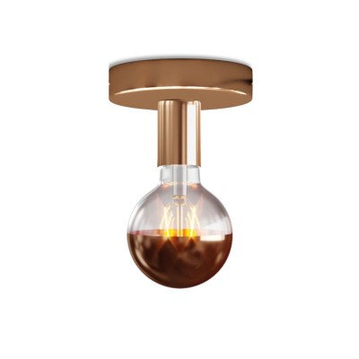 Fermaluce metal Lamp with Globe lightbulb - Copper