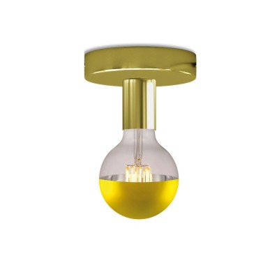 Fermaluce metal Lamp with Globe lightbulb - Brass