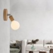 Fermaluce Lightbulb wooden Joint with Porcelain Globe lightbulb