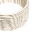 Round Electric Cable covered by Natural Linen RN01 Neutral