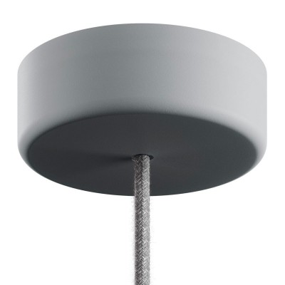 EIVA Cylindrical outdoor ceiling rose kit IP65 - in soft touch silicone - Glacier grey