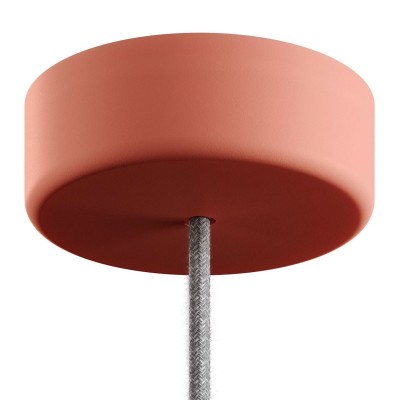 EIVA Cylindrical outdoor ceiling rose kit IP65 - in soft touch silicone - Salmon