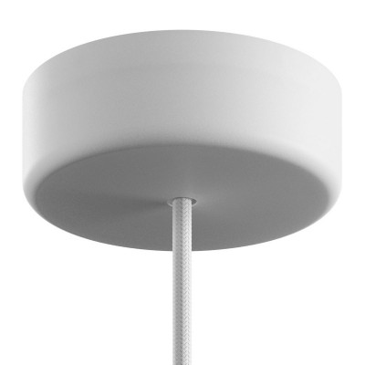 EIVA Cylindrical outdoor ceiling rose kit IP65 - in soft touch silicone - White