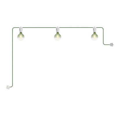 EIVA Portable outdoor string light IP65 with 3 lights - White