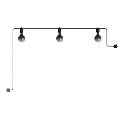 EIVA Portable outdoor string light IP65 with 3 lights - Black