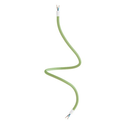 Kit Creative Flex flexible tube with grass green RM77 textile lining and metal terminals - Matt White