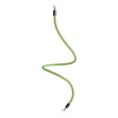 Kit Creative Flex flexible tube with grass green RM77 textile lining and metal terminals - Black