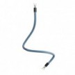 Kit Creative Flex flexible tube in petrol blue RM78 textile lining with metal terminals