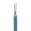 Kit Creative Flex flexible tube in petrol blue RM78 textile lining with metal terminals