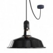 EIVA Outdoor pendant lamp with lampshade, 5 mt  textile cable, decentralizer,  ceiling rose and lamp holder IP65 waterproof